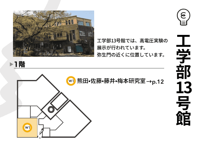 工学部13号館マップ